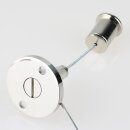 Lampen Stahlseil-Aufhängung – 1 m Stahlseil mit konischem Seilstopper & Deckenhalter