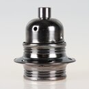 E27 Metall-Lampenfassung schwarz-chrom mit Metall...