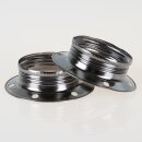 E27 Schraubring Unterring Metall schwarz-chrom 60x18 mm...