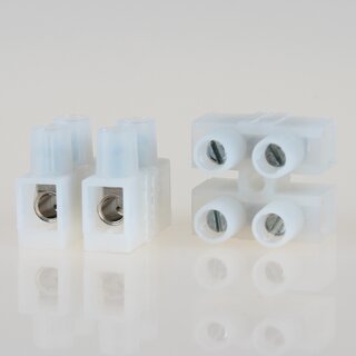 Euro Lsterklemme Mini transparent 2-polig bis 10mm &ndash; 22x19,5x19mm
