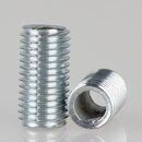 M8x1 Lampen-Gewinderohr Metall verzinkt &ndash; 15 mm...