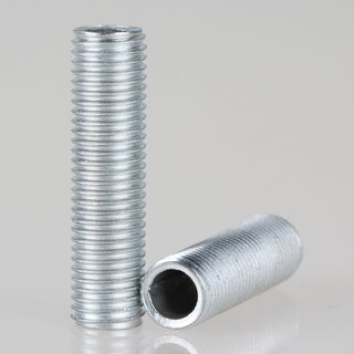 M8x1 Lampen-Gewinderohr Metall verzinkt &ndash; 30 mm Lnge, Auengewinde, fr Lampen- und Leuchtenbau