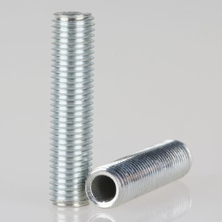 M8x1 Lampen-Gewinderohr Metall verzinkt &ndash; 35 mm Lnge, Auengewinde, fr Lampen- und Leuchtenbau