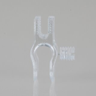 Lampenkabel Seilhalter-Clip &ndash; transparent &ndash; fr Kabel  5&ndash;6,5 mm & Drahtseil  1&ndash;2 mm