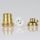 B15d Bajonett Metall Lampenfassung vermessingt M10x1 Innengewinde