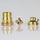 B15d Bajonett Metall Lampenfassung vermessingt M10x1 Innengewinde