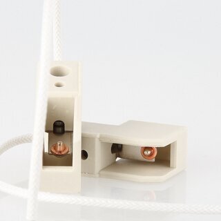R7s Hochvolt Halogen Lampenfassung mit 22 cm Anschlussleitung &ndash; 250 V / 6 A &ndash; 2 Stck