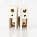 R7s Hochvolt Halogen Lampenfassung mit 22 cm Anschlussleitung – 250 V / 6 A – 2 Stück