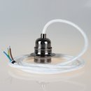 Textilkabel Pendelleitung wei mit E27 Fassung Metall...