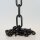 Lampen Metall-Kette 5,8 mm 24x51 | Schwarz lackiert | Zum Aufhängen schwerer Lampen & Kronleuchter | Belastbar bis 35 kg - Meterware