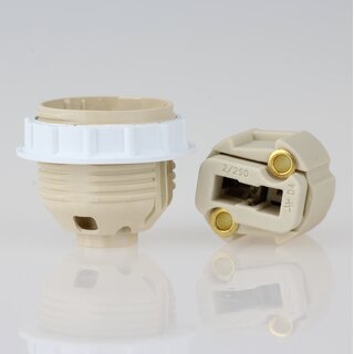 G9 Hochvolt Halogen Lampenfassung 26 mm Durchmesser M10x1 Innengewinde mit Schraubring