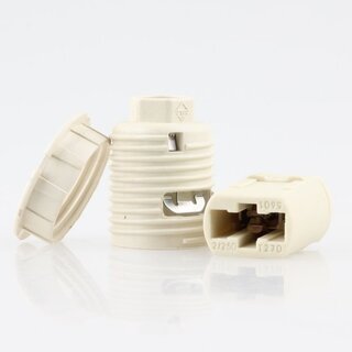 G9 Hochvolt-Halogen-Lampenfassung  20,8 mm mit Auengewinde und Schraubring M10x1 IG