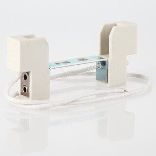 R7s Hochvolt Halogen Lampenfassung mit 22 cm Anschlussleitung &ndash; 250 V / 6 A &ndash;  Kontaktabstand 74,9mm