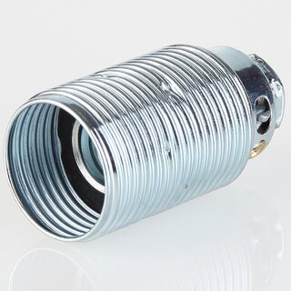E14 Metall-Lampenfassung Premium verchromt mit Auengewinde, M10x1 IG