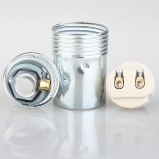 E14 Premium Metallfassung verchromt ohne Auengewinde M10x1 IG 250V/2A