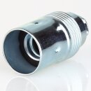 E14 Metall-Lampenfassung Premium verchromt ohne Außengewinde, M10x1 IG