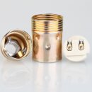 E14 Metall-Lampenfassung Premium vermessingt ohne...