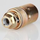 E14 Metall-Lampenfassung Premium vermessingt ohne Außengewinde, M10x1 IG