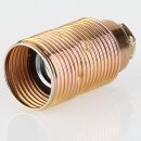 E14 Metall-Lampenfassung Premium vermessingt mit Außengewinde, M10x1 IG