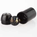 E14 Kunststoff-Lampenfassung schwarz mit M10x1 Innengewinde
