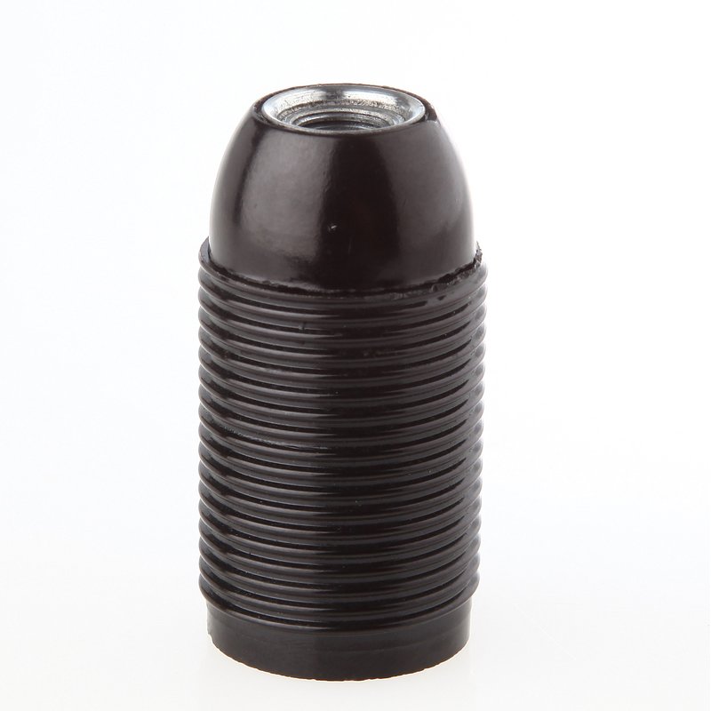E14 Kunststoff Fassung schwarz Gewindemantel M10x1 IG, 3,95 €