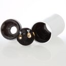 E14 Kunststoff-Lampenfassung weiß lackiert mit M10x1 Innengewinde