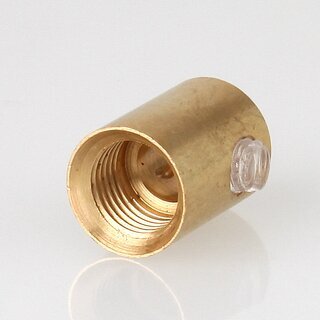 M10x1 Klemmnippel Zugentlastung aus Metall Messing roh mit Innengewinde