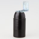 E14 Kunststoff Fassung schwarz ohne Auengewinde mit...