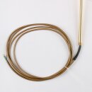 Lampen-Aptierung Messing poliert mit E27-Doppelfassung und Zugschalter