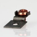 Erdlasche mit Loch 4,2 mm – Metall roh, 12×20 mm, für Lampenbau und Leuchtenmontage