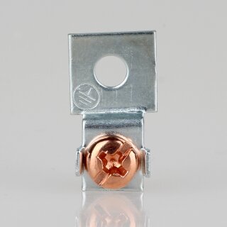 Erdlasche mit Loch 4,2 mm – Metall verzinkt, 12×20 mm, für Lampenbau und Leuchtenmontage