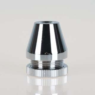 Fassungshalter 25x31mm verchromt mit GY6,35 Niedervolt Halogen-Fassung