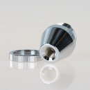 Fassungshalter 25×31 mm verchromt mit GY6,35 Niedervolt Halogenfassung