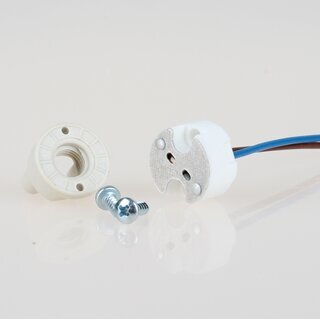 M10x1 Fassungshalter mit Niedervolt-Halogenfassung fr G4, GY6,35 und GU5,3