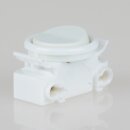 Lampen Einbau-Wippschalter weiß – BJB 43.409, runde Wippe, 1-polig, 250V/6A