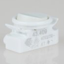 Lampen Einbau-Wippschalter weiß – BJB 43.409, runde Wippe, 1-polig, 250V/6A