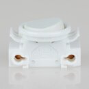 Lampen Einbau-Wippschalter weiß – BJB 43.409, runde Wippe, 1-polig, 250V/6A