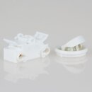 Lampen Einbau-Wippschalter weiß – BJB 43.409, runde Wippe, 1-polig, 250V/6A