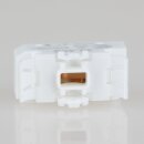 Lampen Einbau-Wippschalter weiß – BJB 43.409, runde Wippe, 1-polig, 250V/6A