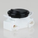 Lampen Einbau-Wippschalter schwarz – BJB 43.409, runde Wippe, 1-polig, 250V/6A