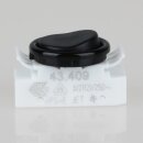 Lampen Einbau-Wippschalter schwarz – BJB 43.409, runde Wippe, 1-polig, 250V/6A