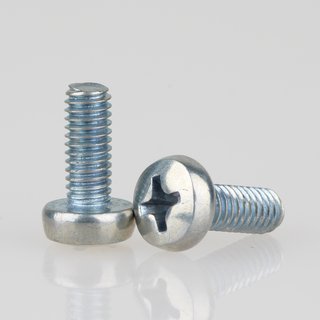M4 Linsenschraube 10mm Metall verzinkt mit Kreuzschlitz DIN 7985 (10 Stck)
