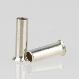 100 x Aderendhlsen 1,0 mm 6 mm unisoliert aus Metall