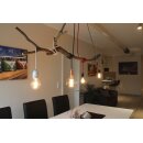 Textilkabel Pendelleitung dunkelblau E27 Fassung Metall...