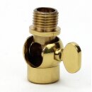 Lampen Kippgelenk 16x27 mm, Messing poliert, M10x1...