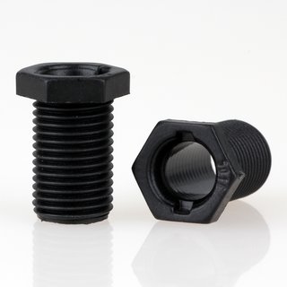 M10x1 Trompetennippel 12x18mm 6-kant 15mm lang Kunststoff schwarz ohne Verdrehschutz