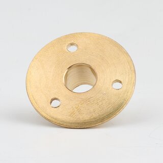 M10x1 Wandnippel / Scheiben-Nippel mit Aufbauscheibe, Messing poliert, 26x10 mm, Gewindehhe 8,5 mm