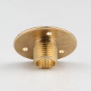 M10x1 Wandnippel / Scheiben-Nippel mit Aufbauscheibe, Messing poliert, 26x10 mm, Gewindehöhe 8,5 mm