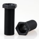 M10x1 Trompetennippel 12x28mm 6-kant 25mm lang Kunststoff...