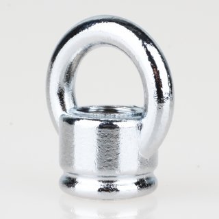 Ringnippel verchromt 22mm M10x1 Durchgangsgewinde
